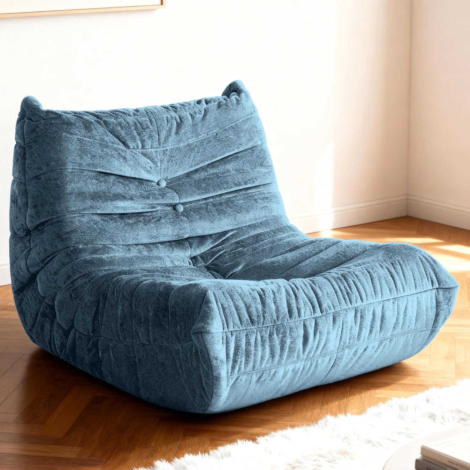 Faux Fur Memory Foam Bean Bag Couches with Filler