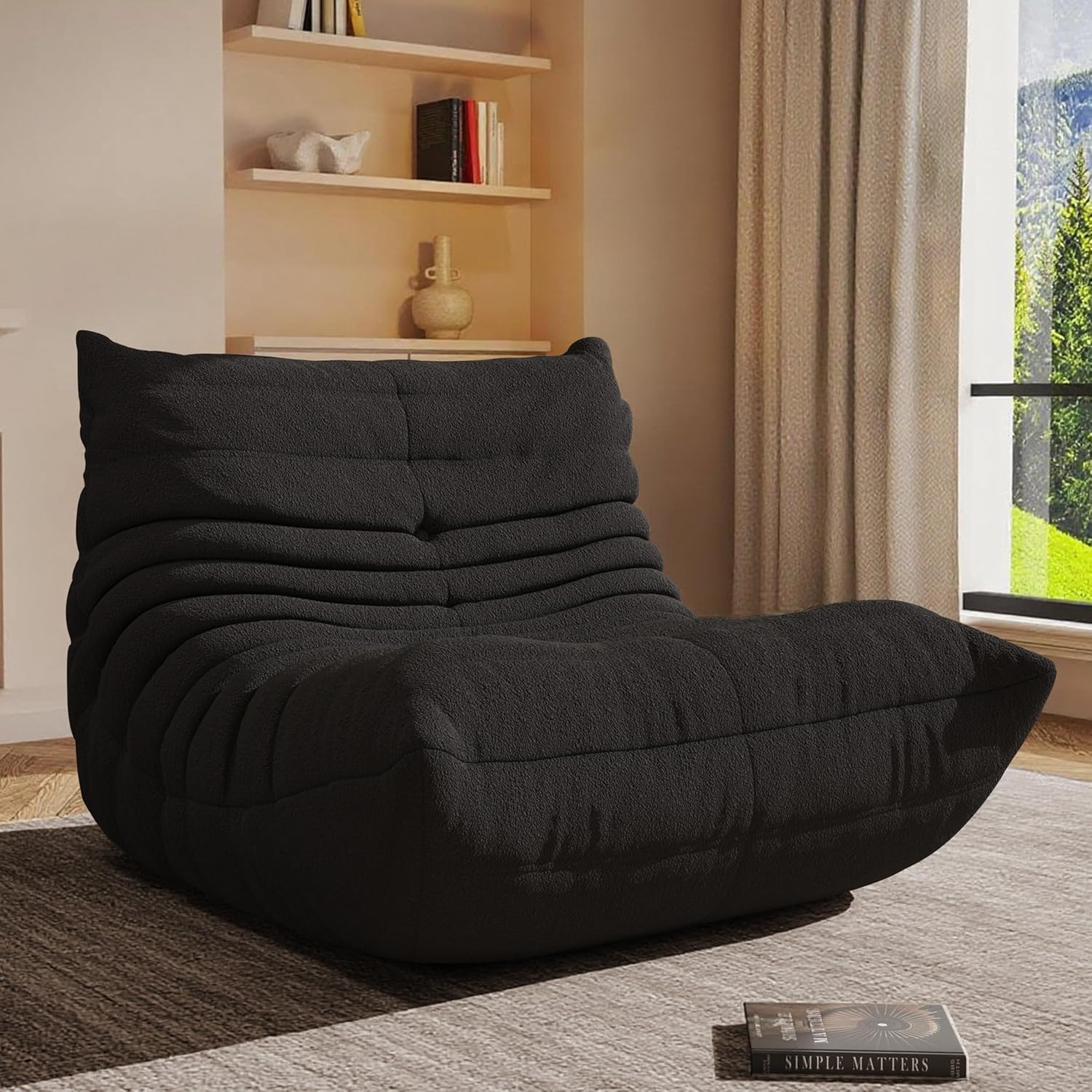 Memory Foam Reading Bean Bag Sofa Chair