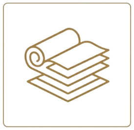 Folded fabric stack icon