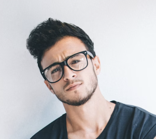 Man wearing glasses portrait