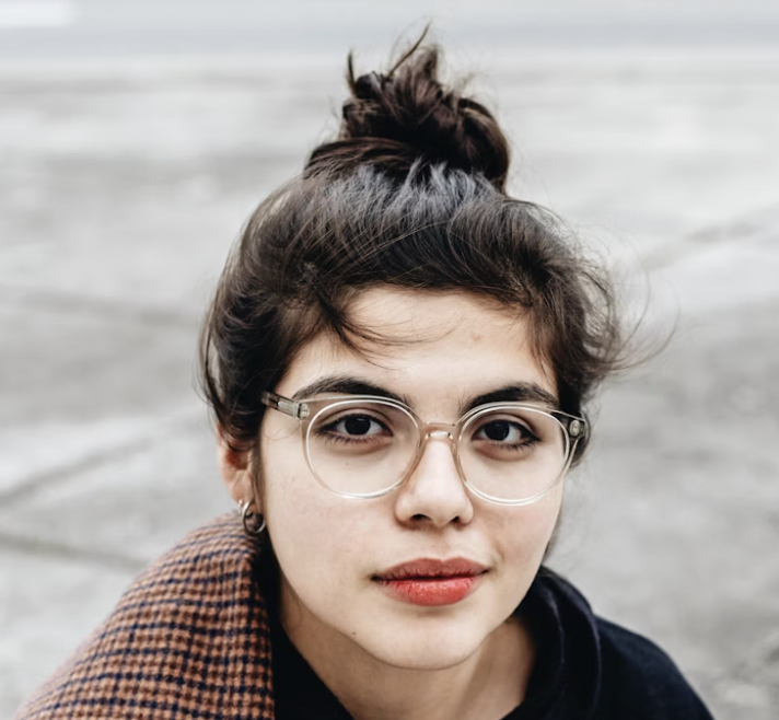 Woman with glasses portrait